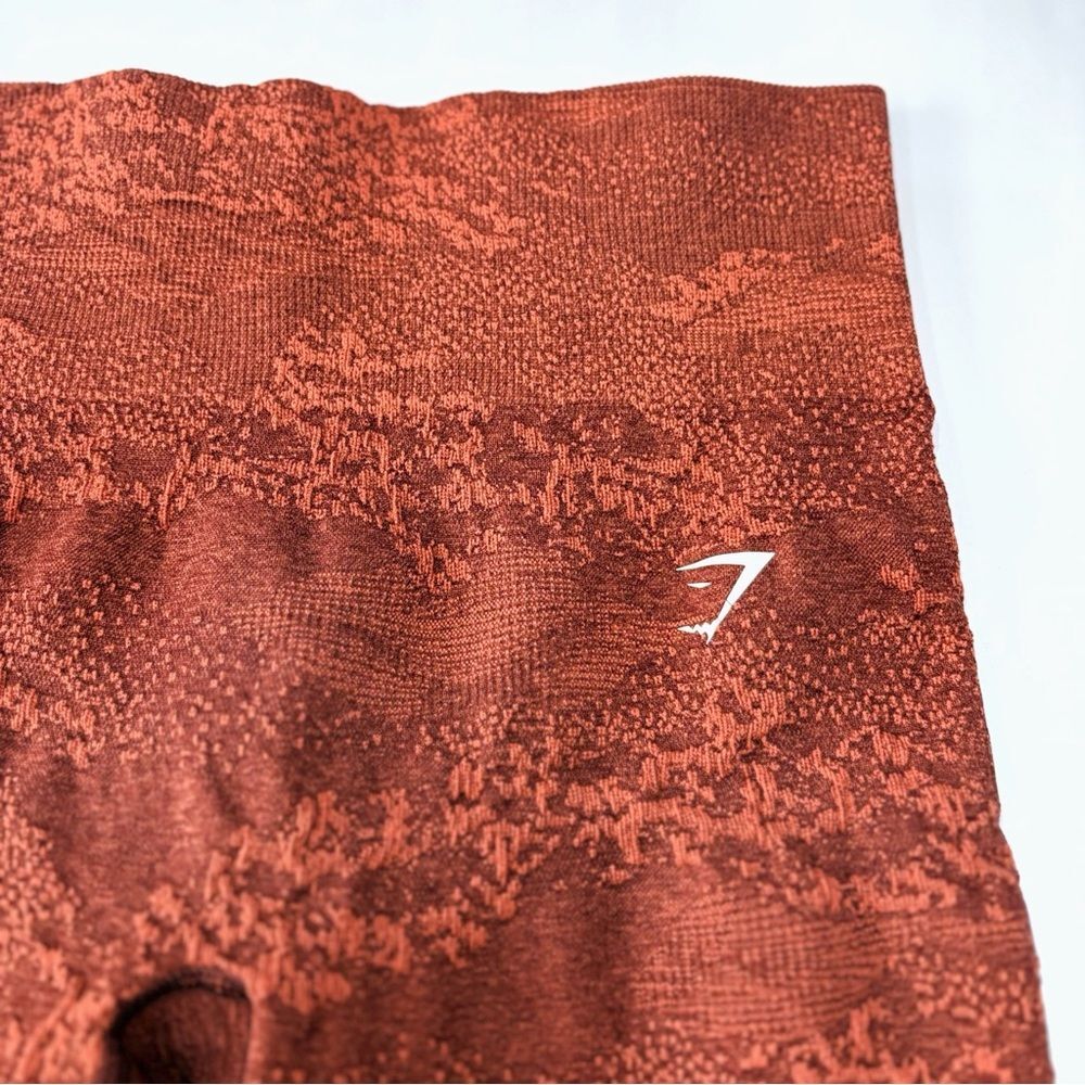 Gymshark Adapt Camo Seamless Legging Women XS Rust Textured Sportswear - Picture 2 of 7